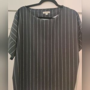 Albion "Boss tee" Navy with white pinstripe, Size XXL